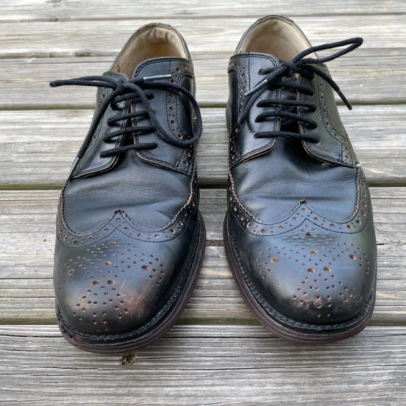 Cole Haan Men Shoes Lace Up Oxford Dress Shoes Bla - Picture 6 of 10